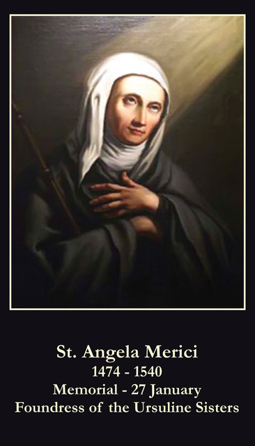 St. Angela Merici Prayer Card